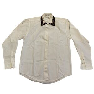 Vtg 80s/90s Tabi International Embroidered Collar Blouse | S/P White
